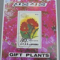 Korea Block 249 EST - Pflanzen Blumen Gerbera 1989