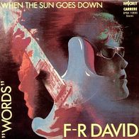 F.R. David - Words / When The Sun Goes Down 45 single 7" Ungarn
