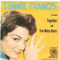 Connie Francis - Together And Too Many Rules 45 single 7"