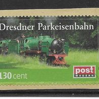 105) Post Modern - Dresdner Parkeisenbahn gestempelt auf Papier