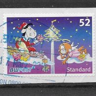 111) BW Post - Weihnachten gestempelt auf Papier