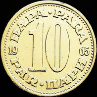 Jugoslawien 10 Para 1965 AU