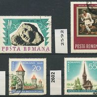 Rumänien Mi. Nr. 2583 + 2592 + 2600 + 2602 o <