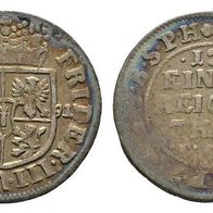 Brandenburg-Preußen 1/12 Taler 1691 LCS "FRIEDRICH III." (1688-1701)