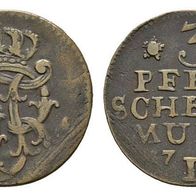 Brandenburg-Preußen 3 Pfennig 1763 D Aurich "FRIEDRICH II." (1740-1786)
