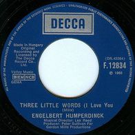 Engelbert Humperdinck - Les Bicyclettes De Belsize / Three Little Words 45 single 7"