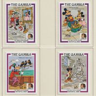 Disney Gambia 1985 Gebrüder Grimm - Faithful John Satz MiNr 571-574 postfrisch