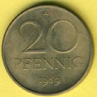 DDR 20 Pfennig 1989 A