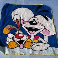 Diddl + Bibombl Hund Waschlappen Minihandtuch Handtuch blau Maße ca. 28 x 28 cm