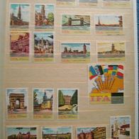 18 Original-Streichholzschachtel-Etiketten"IFA" + Paketetikett - 70er Jahre