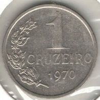 Brazil Coin 1 Cruzeiro 1970 - Nickel - KM# 581 - EB088