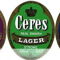 OLD ! Beer labels Ceres Breweries Aarhus Central Jutland Kingdom of Denmark