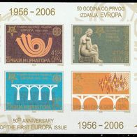 Serbien u. Montenegro Michel Block 60 B Postfrisch * * - 50 Jahre Europamarken