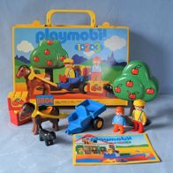 Playmobil ® 123 - 6604 Apfelernte Pferd Anhänger Bauer komplett OVP