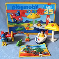 Playmobil ® 123 - 6608 Strand Flugzeug Boot Sonnenschirm komplett OVP