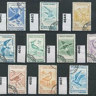 Rumänien Mi. Nr. 4642 bis 4651 kompett / Vögel o <