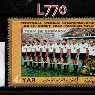 L770 Jemen-Nordjemen (YAR-Naher Osten MiNr.1149 Fußball-WM 1970 Mexiko - o gestempelt