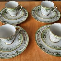 4 x Tirschenreuth Trianon Florenz Kaffegedecke, Porzellan * Tadelloser Zustand