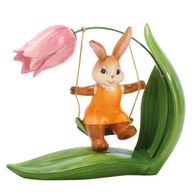 Goebel Ostern "Endlich ist der Frühling da" Frühlingserwachen Hase Schaukel Tulpe NEU