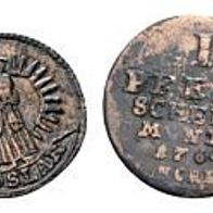 Goslar LOT 2 Münzen 1 Leichter Pfennig 1753 und 1 Pfennig 1764