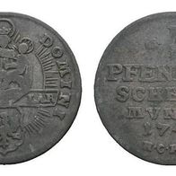 Goslar-Stadt 1 Pfennig 1749 HCRF Maria mit Jesuskind, Schriftband
