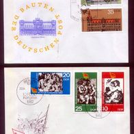 L806 DDR Ersttagsbriefe FDC MiNr. 2674+ 2675 und 2699-2701 (2 Briefe) - -o gestempelt