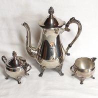 Jugendstil Kaffee-Set Kernstück Wolff Germany, Solid Silver Plate