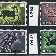 San Marino Mi. Nr. 942 + 943 + 944 + 945 Tierkreiszeichen o <