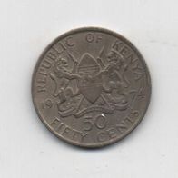 Münze Kenya 50 Cents 1974