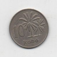 Münze Nigeria 10 Kobo 1973