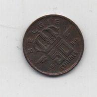 Münze Belgien 50 Centimes 1964