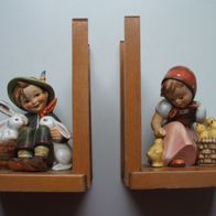 Hummel - Figuren Hasenvater + Kückenmütterchen als Buchstützen, Goebel Porzellan