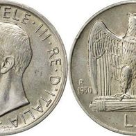 Italien Silber 5 Lire 1930 R König "Vittorio Emanuele III." (1900-1946)