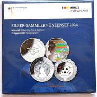 3x20 + 1x11 Euro Gedenkmünzen BRD 2024 Kompl. Set, PP, OVP