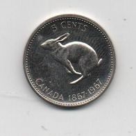 Münze Canada 5 Cent 1867 - 1967