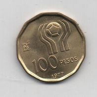 Münze Argentinien 100 Pesos 1977 WM Argentinien 1978