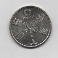 Münze Spanien 100 Pesetas 1980 WM spanien 1982