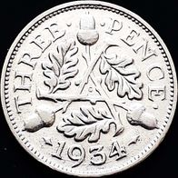 3 Pence Großbritannien England George V. 1934 XF