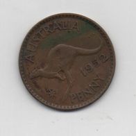 Münze Australien Penny 1952