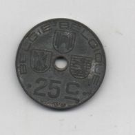 Münze Belgien 25 Centimes 1943