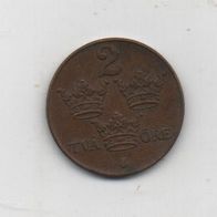 Münze Schweden 2 Öre 1939