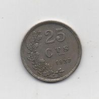Münze Luxemburg 25 Centimes 1927