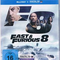 Fast & Furious 8 - Blue Ray + Digital HD Ultraviolet - Mit Vin Diesel, Dwayne Johnson
