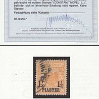 Deutsche Post in der Türkei 9a O geprüft mit Farbbefund #038418