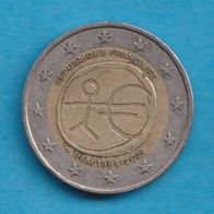 Frankreich 2 Euro 2009 10 Jahre Wirtschaft + Währungsunion