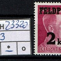 Los H23320: Deutsches Reich Feldpost Mi. 3 *
