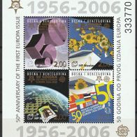 Bosnien und Herzegowina Michel Block 7 Postfrisch * * - 50 Jahre Europamarken