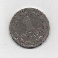 Münze Jugoslawien 1 Dinar 1965