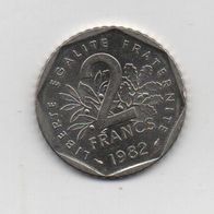 Münze Frankreich 2 Franc 1982