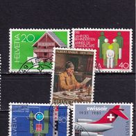 Schweiz MiNr. 1191-1195 komplett gestempelt zur Auswahl M€ 3,50 #J538ef